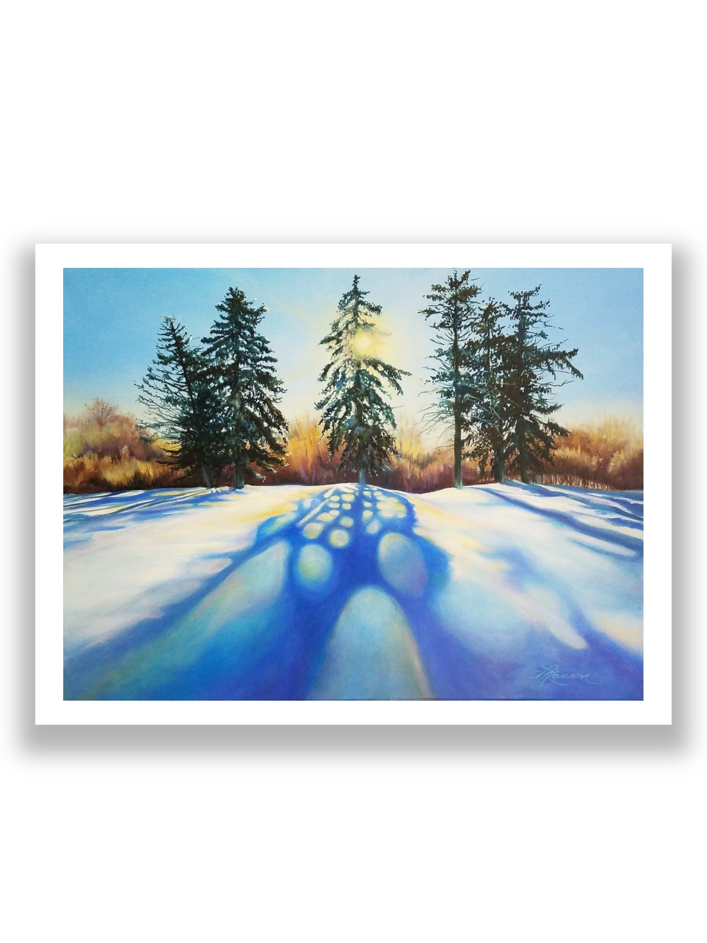 Long Shadows Of Winter Print