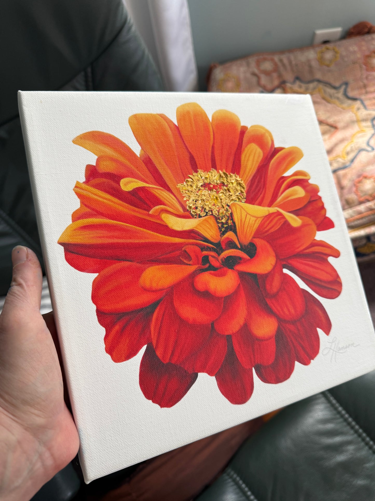 Zinnia-Hand Embellished - Limited Edition