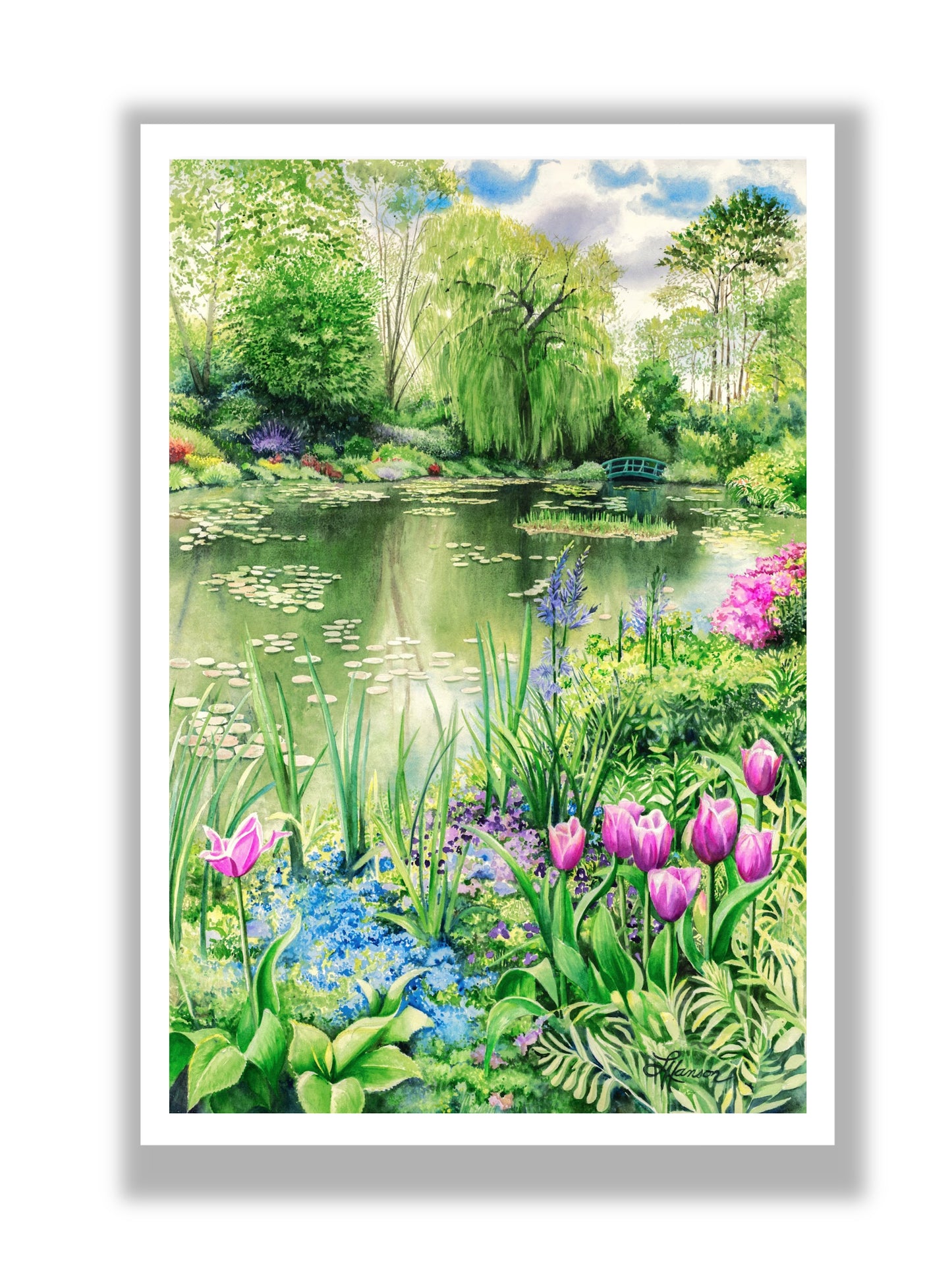Monet's Garden Springtime Print