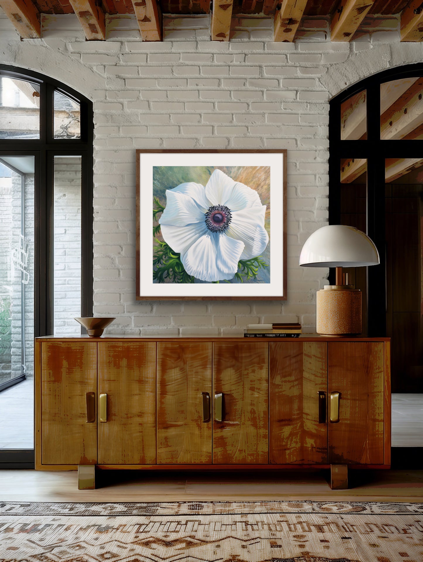 Soft & White Anemone Print